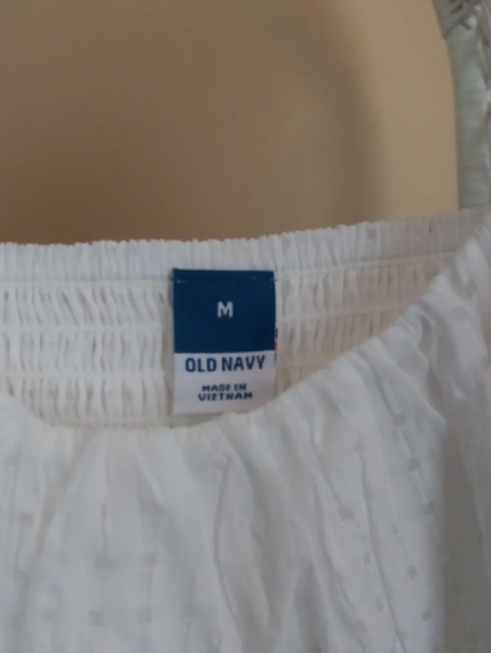 Old Navy White Puff Sleeve Square-Neck Blouse NWT